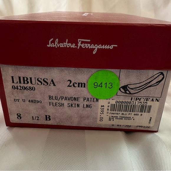 Salvatore Ferragamo Blue Leather Pumps - Size 8 1/2 - Picture 8 of 8